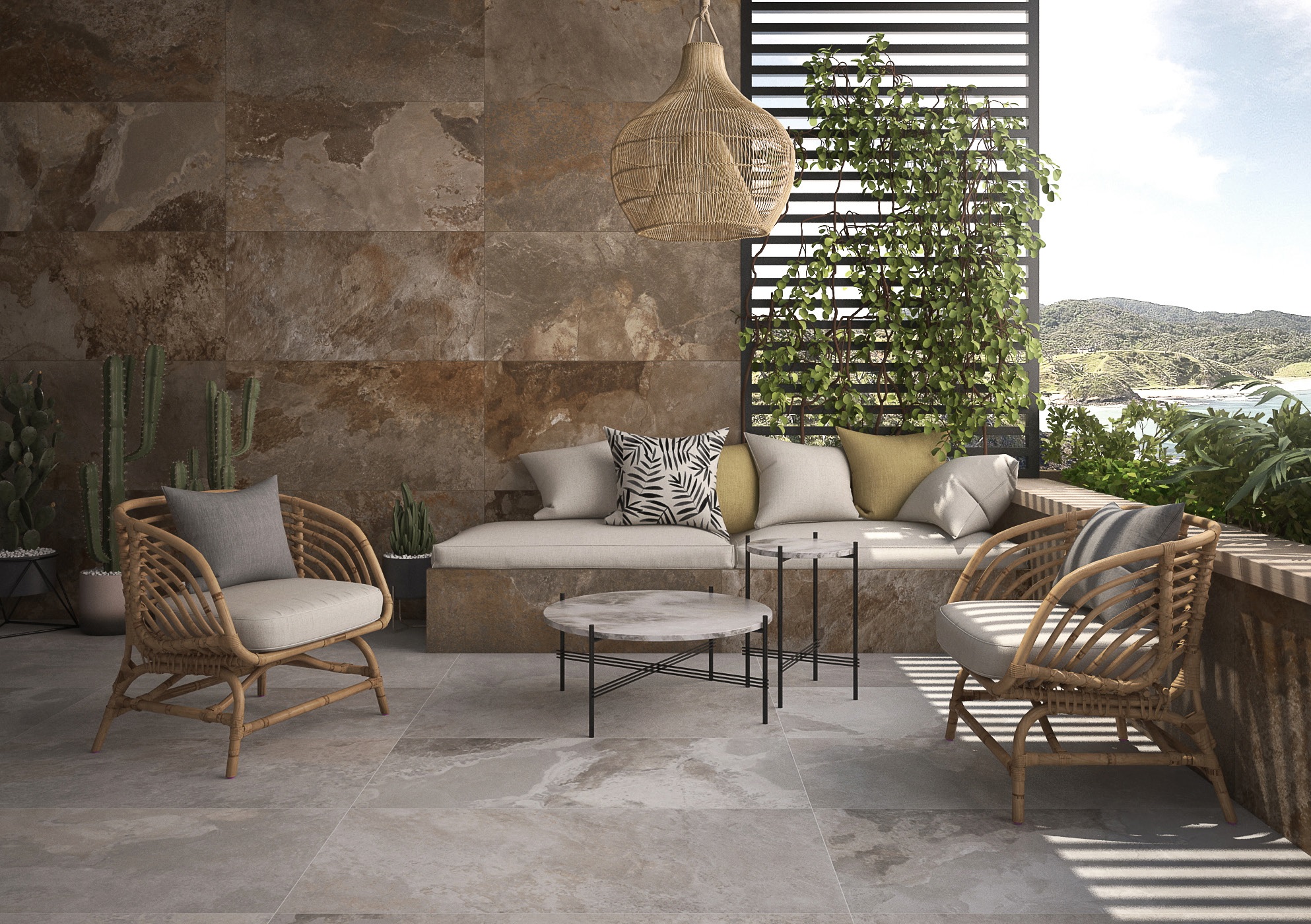 PORCELANATO 60.8 X 60.8 PORCEL. BORBA OXIDO 1.48 MT X CAJA GEOTILES