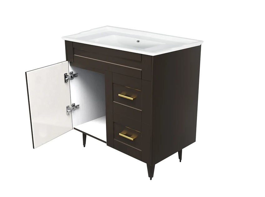 MUEBLE DELUXE 80SK CAFE 80 X 80 X47  CON PATAS DOMSA