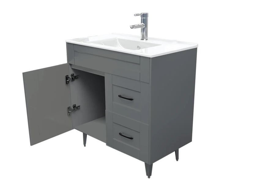 MUEBLE DELUXE 080 GRIS CON PATAS