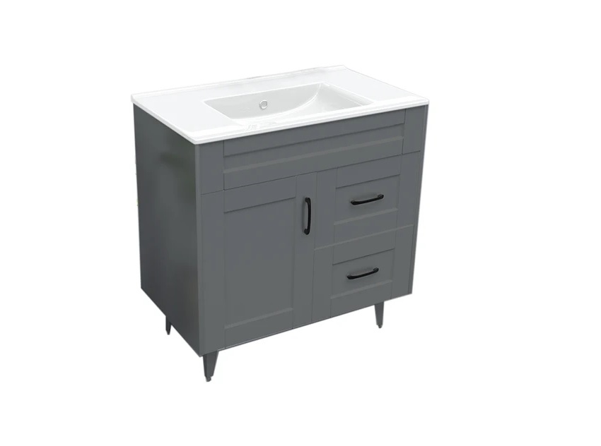 MUEBLE DELUXE 080 GRIS CON PATAS