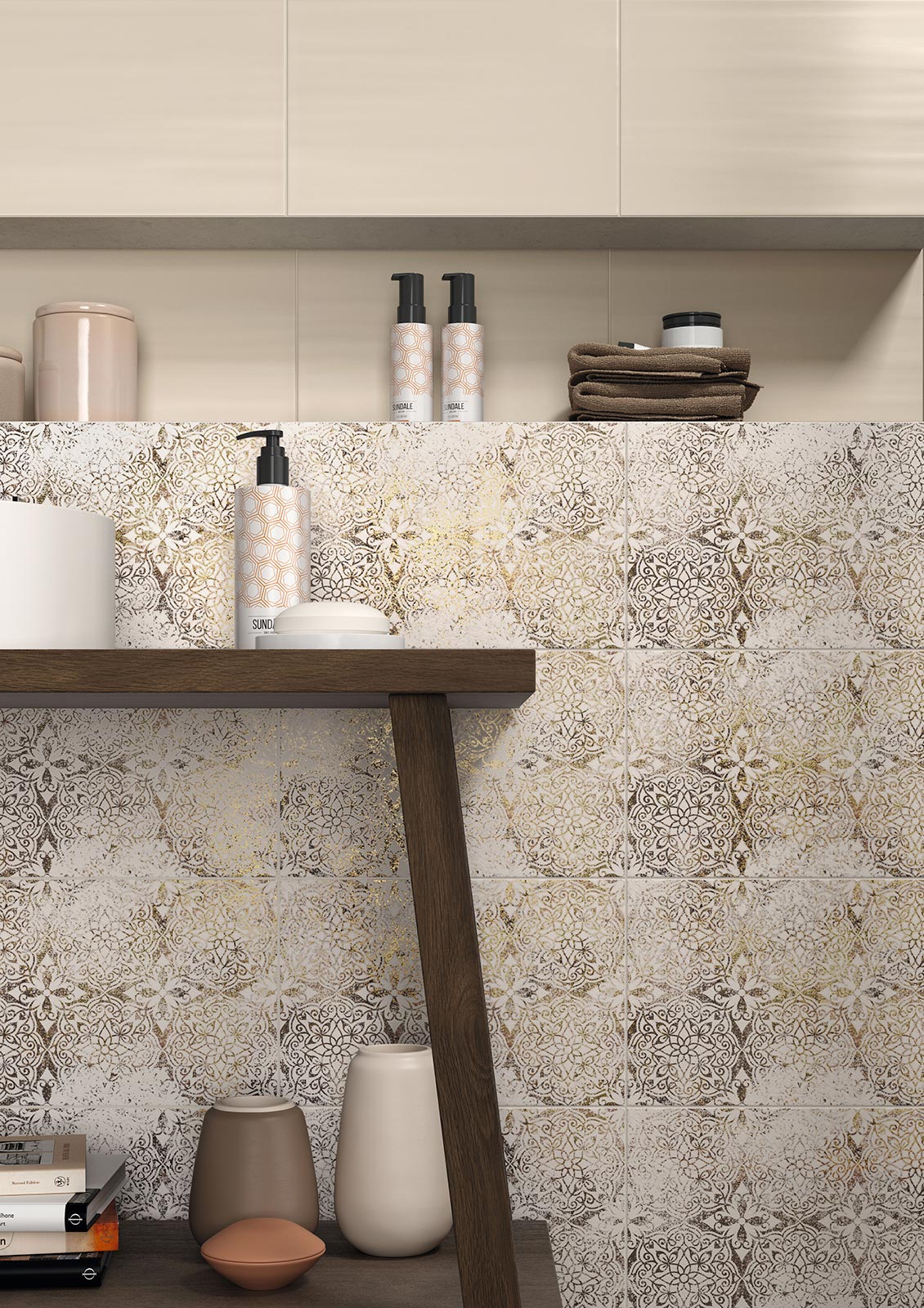 Click para tamaño original CERAMICA MURO 25 X 38 NEUTRAL SAND 1.33 MT X CAJA 2DA. SELEC. MARAZZI