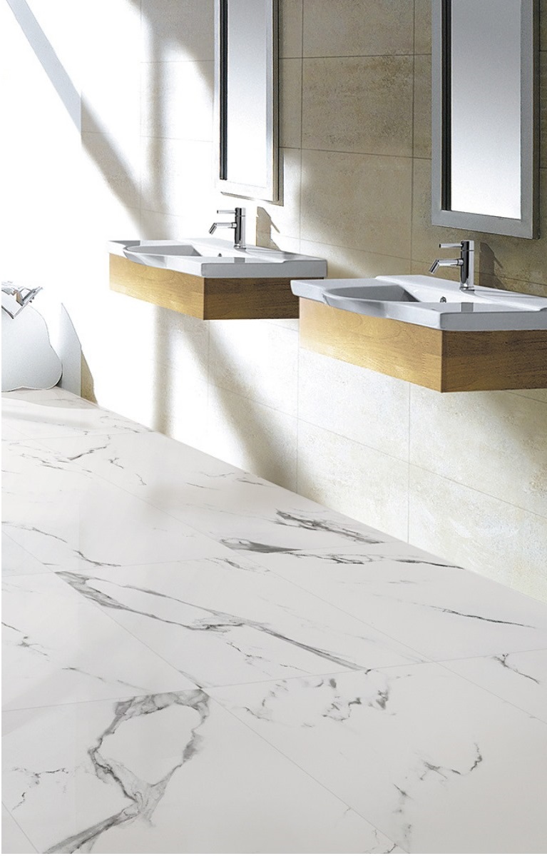 GRES PORCELANICO 60 X 120 HERITAGE CARRARA BRILLO 1.44 MT X CAJA DADE/CHINO