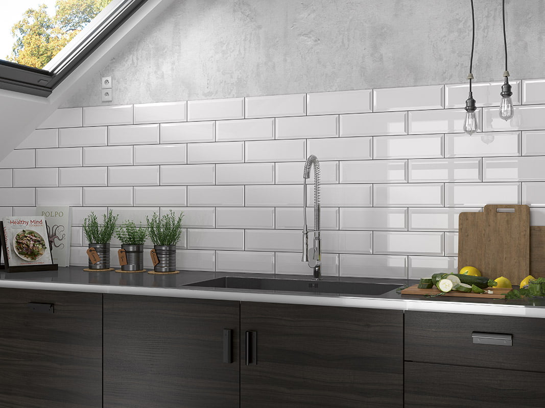 CERAMICA 10 X 30 BLANCO BISEL BR. PTO3165 MURO  1.02 MT X CAJA MAINZU