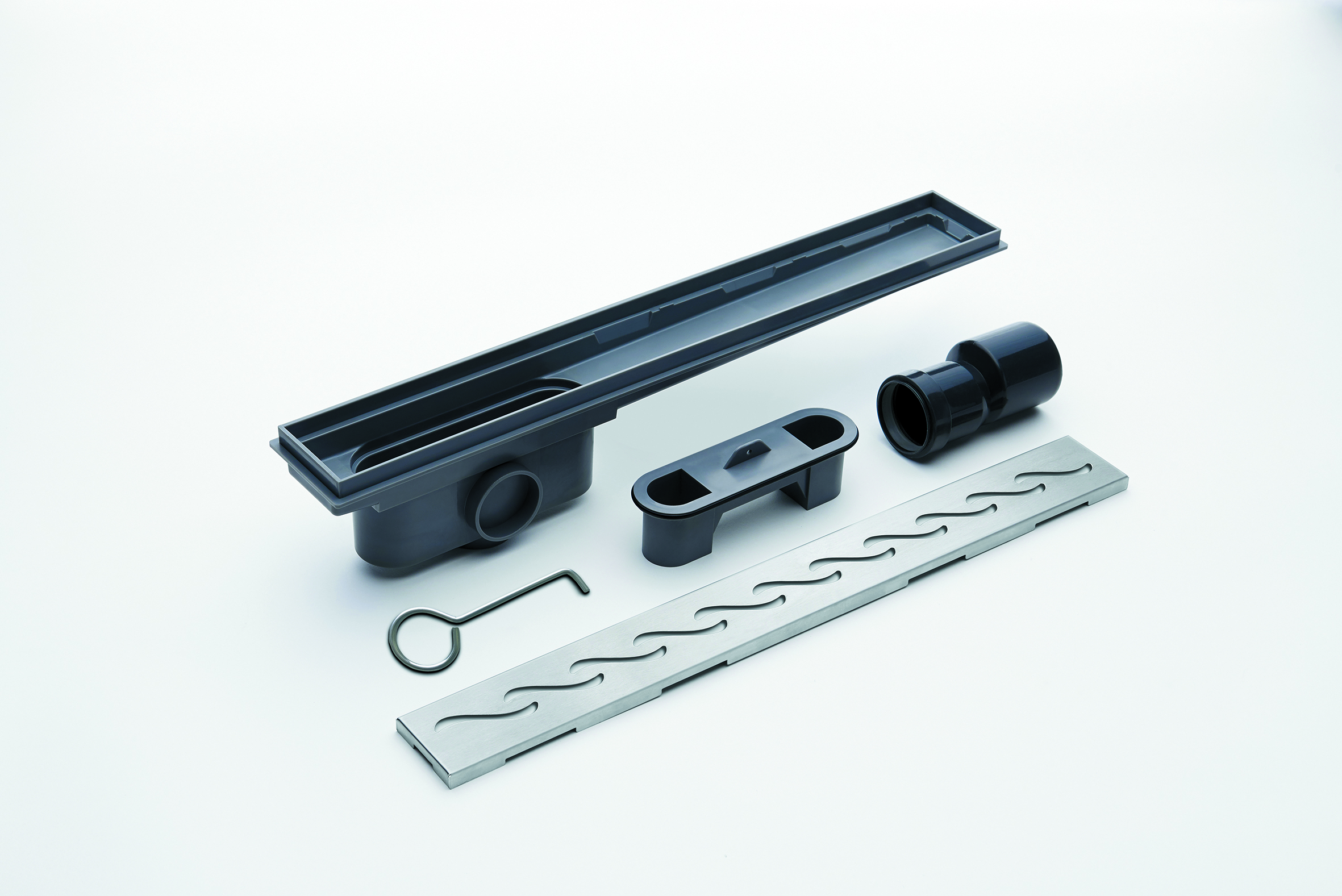 Click para tamaño original DESAGUE LINEAL RIO WAVE (ONDA) COD: DPP450T07 45 CTM. ATRIM