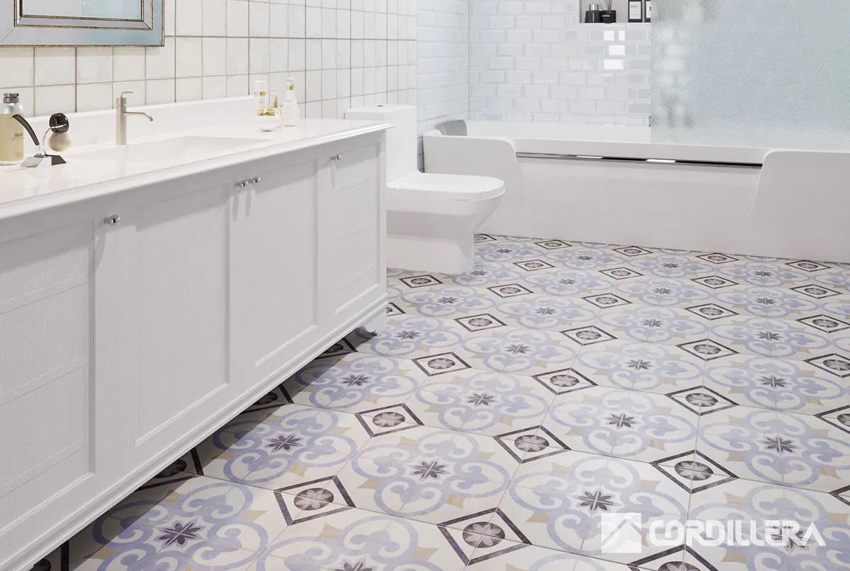 Click para tamaño original CERAMICA PISO 45 X 45 AGADIR AZUL 2.29 MT X CAJA CORDILLERA
