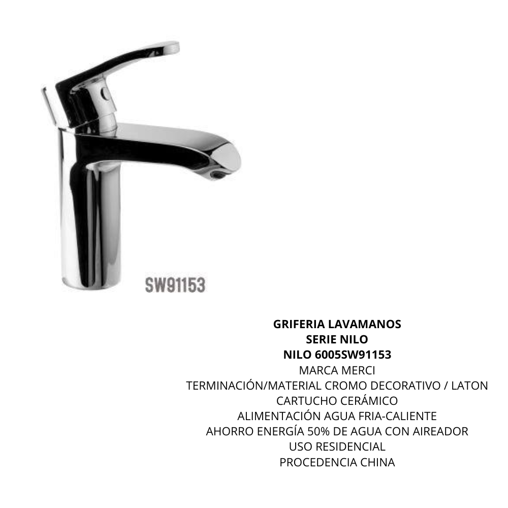 GRIFERIA MONO. LAVAMANOS SW91153 MERCI