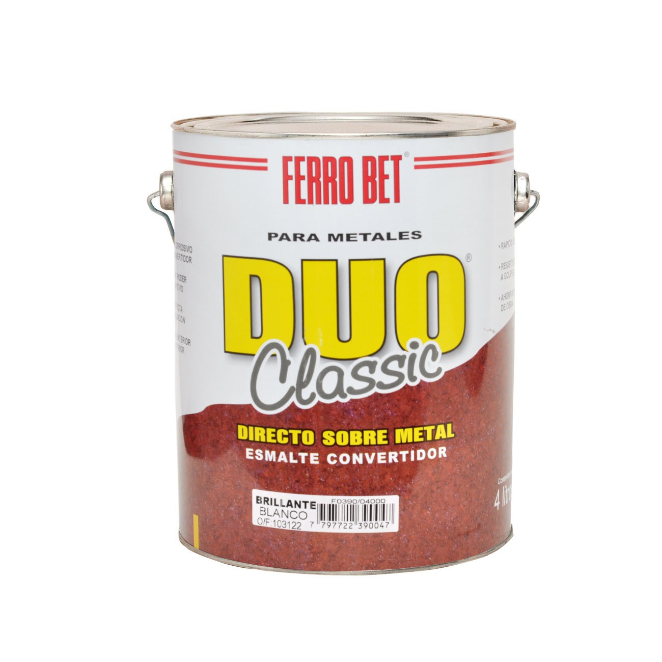 ESMALTE FERRO BET MARTILLADO PINCEL GRIS 1/4 galon