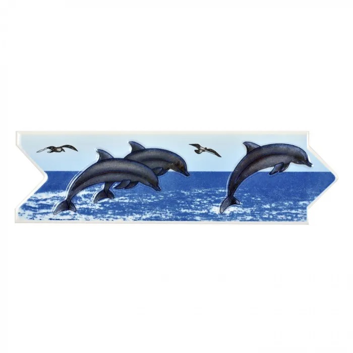 LISTEL CERAMICA  DELFINES 08 X 35 DECORALIA