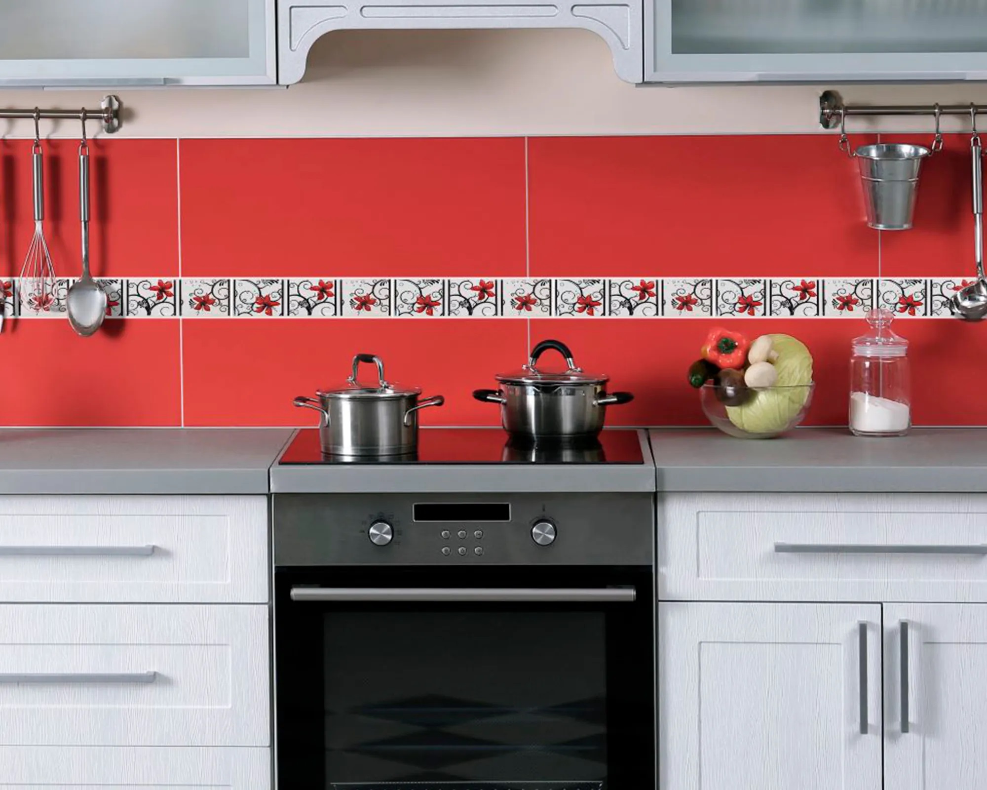 LISTEL CERAMICA BELKY ROJO 08 X 35 DECORALIA