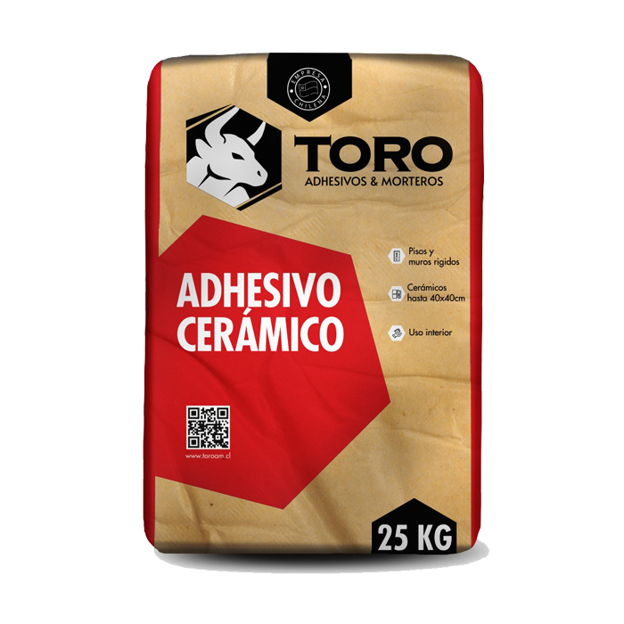 PEGAMENTO CERAMICA TORO 25 KILOS (rojo)