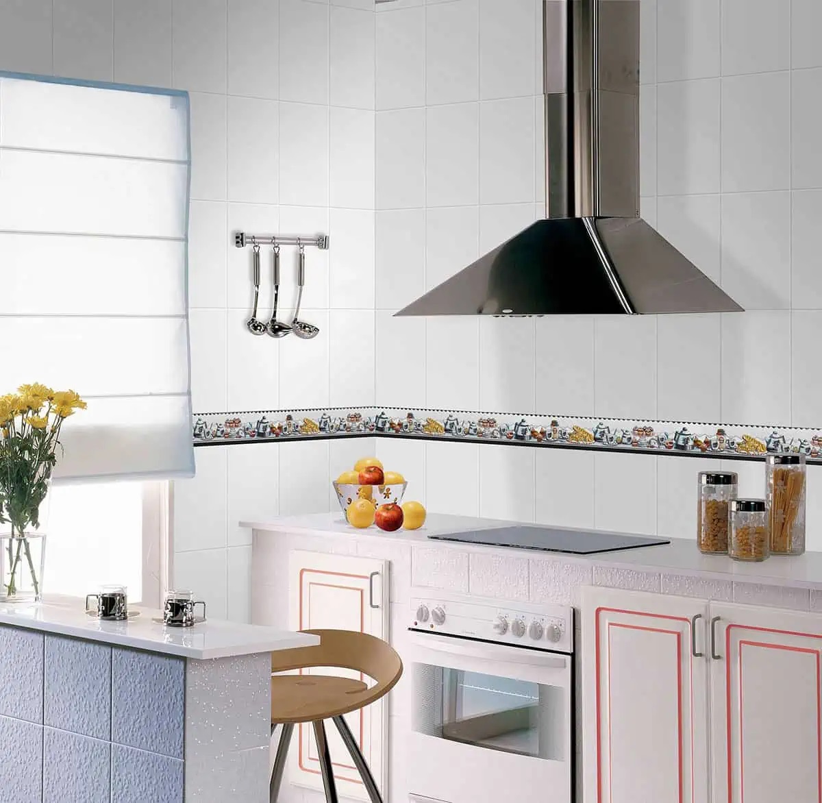 LISTEL CERAMICA CLARA 05 X 39 SET 3 PIEZAS (1.17 MTL) KANTU