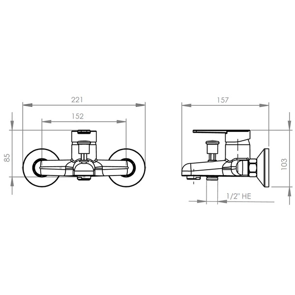 GRIFERIA MONO. TINA/DUCHA DALLAS CROMO MOSAICO