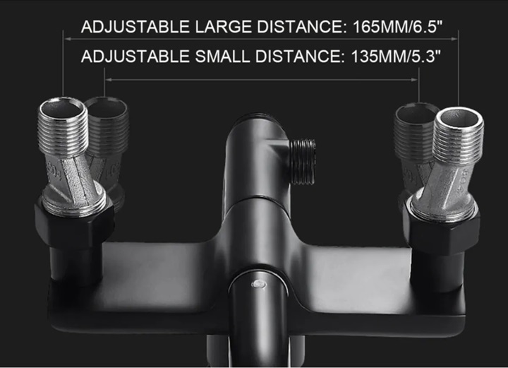 GRIFERIA MONO. DUCHA +COLUMNA FARINA NEGRO STRETTO