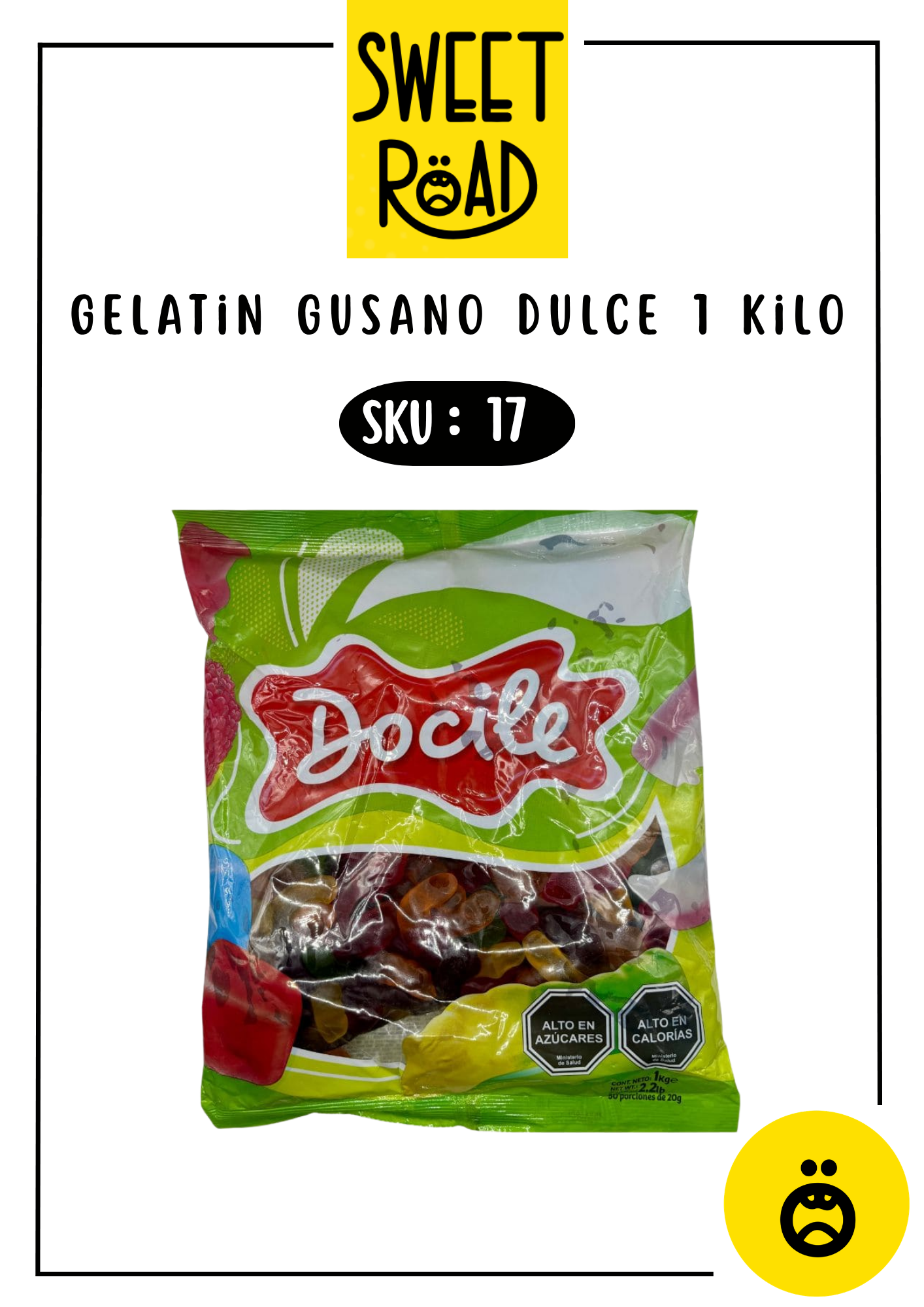 Gelatin Gusano Dulce 1 kilo