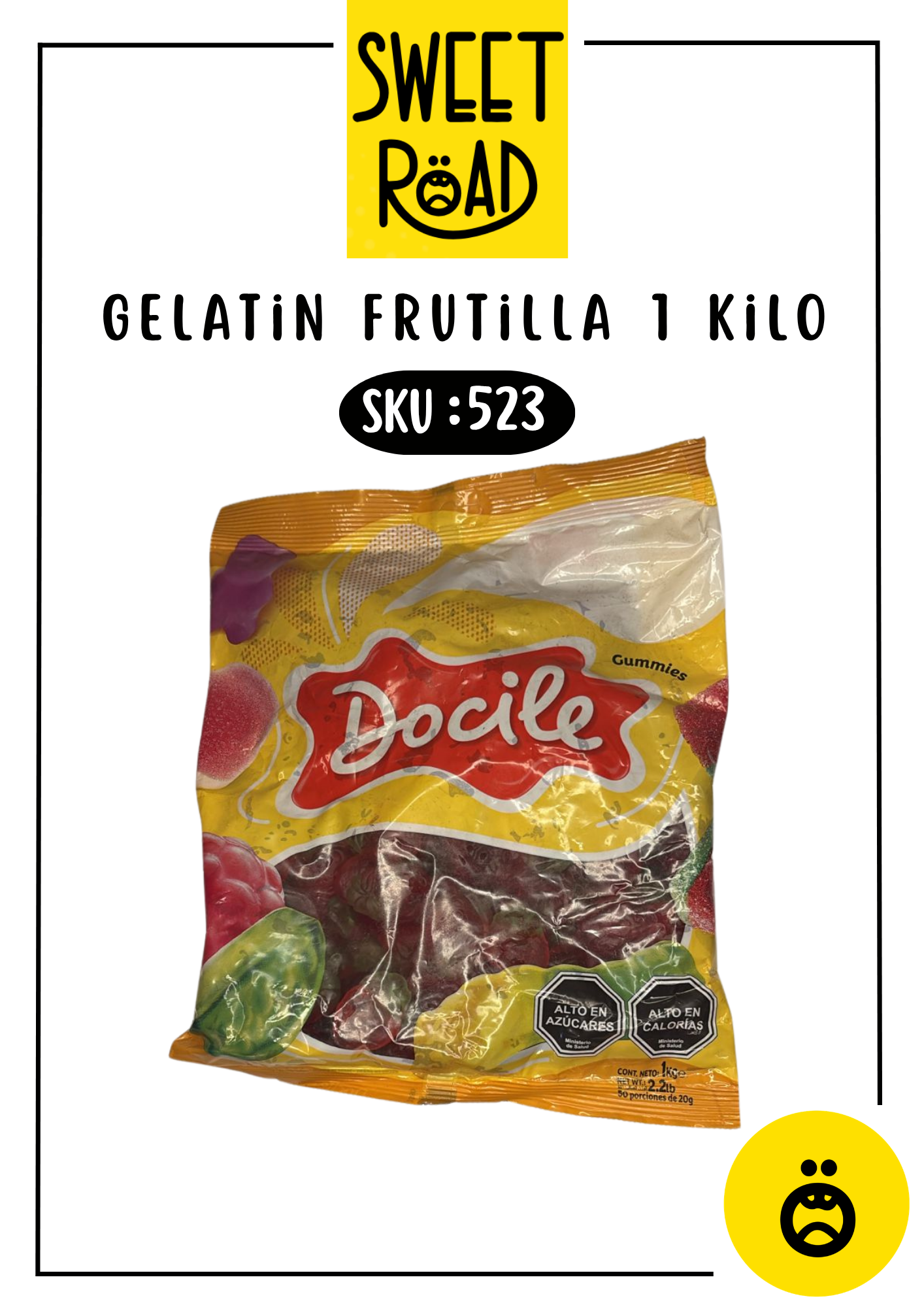 Gelatin Frutilla 1 kilo