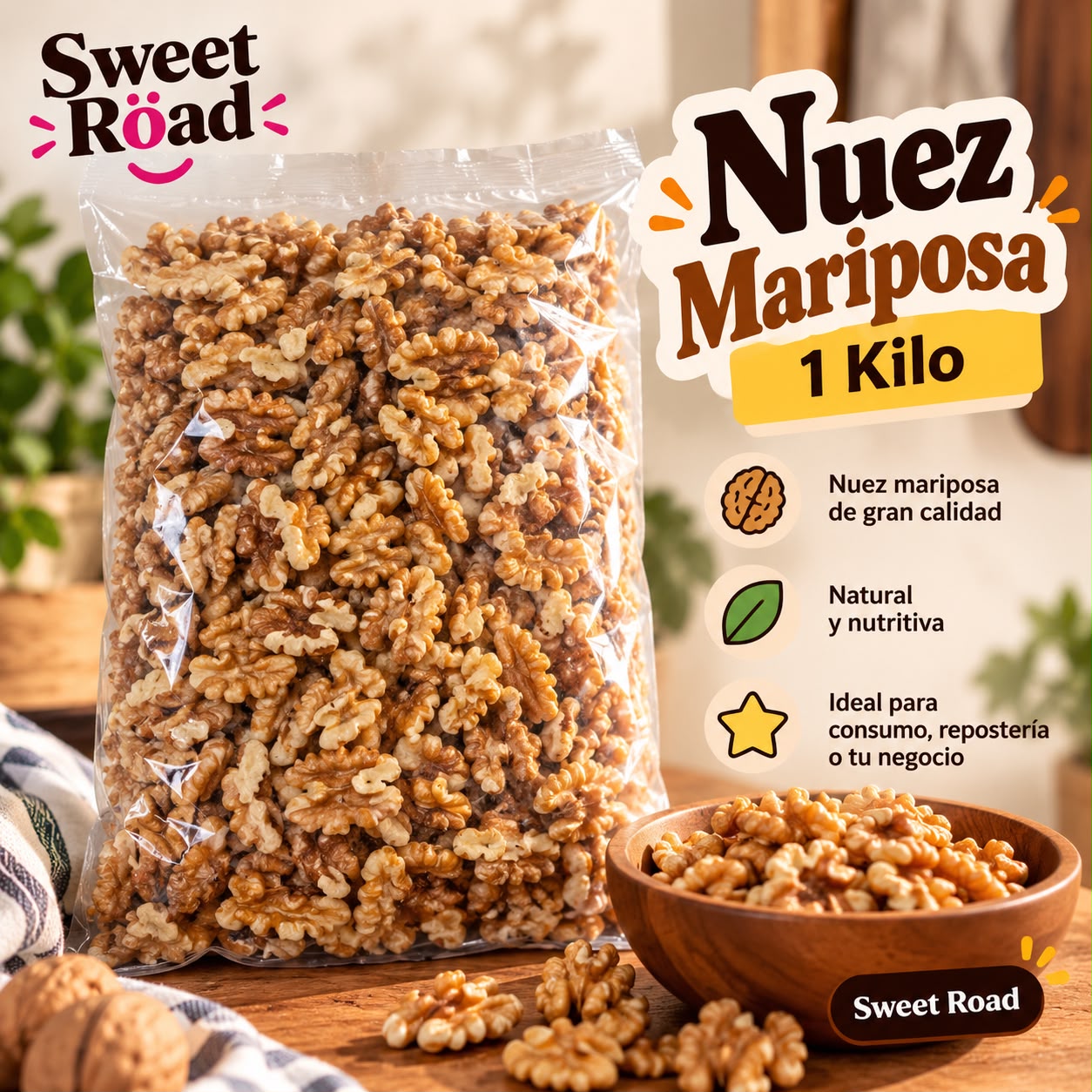 Nuez Mariposa 1 kilo