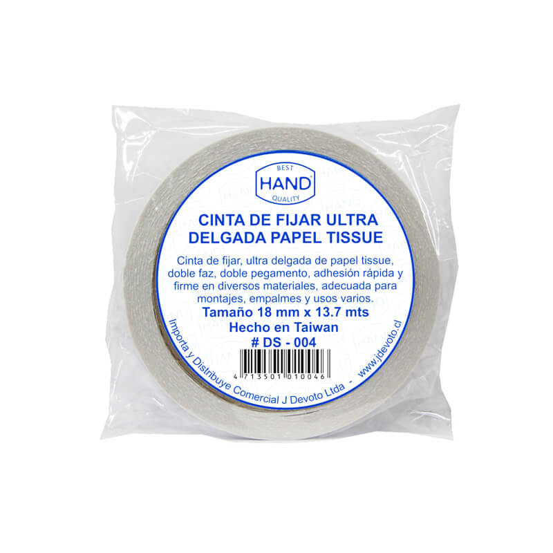 Cinta doble faz Hand 18mm x 12 M