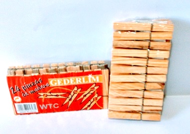 Pack 24 pinzas de madera para ropa (200)