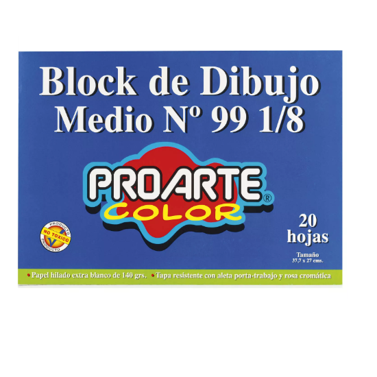 Block de dibujo 99 1/8 proarte (12)