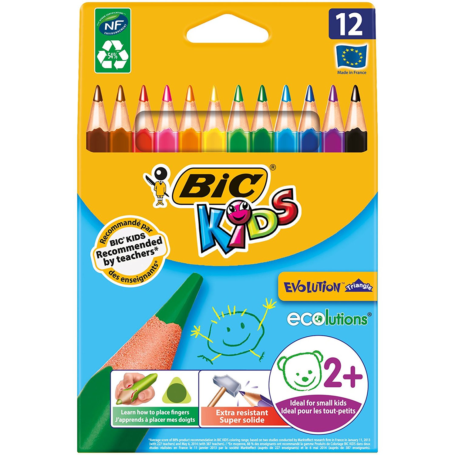 Lápices de colores Bic jumbo x12 (12)