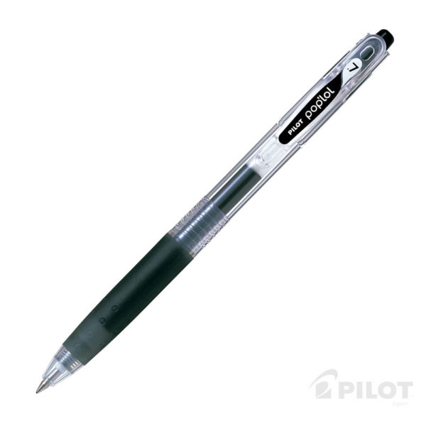 Lápiz gel retráctil Pilot Pop'lol negro 0.7 (12)