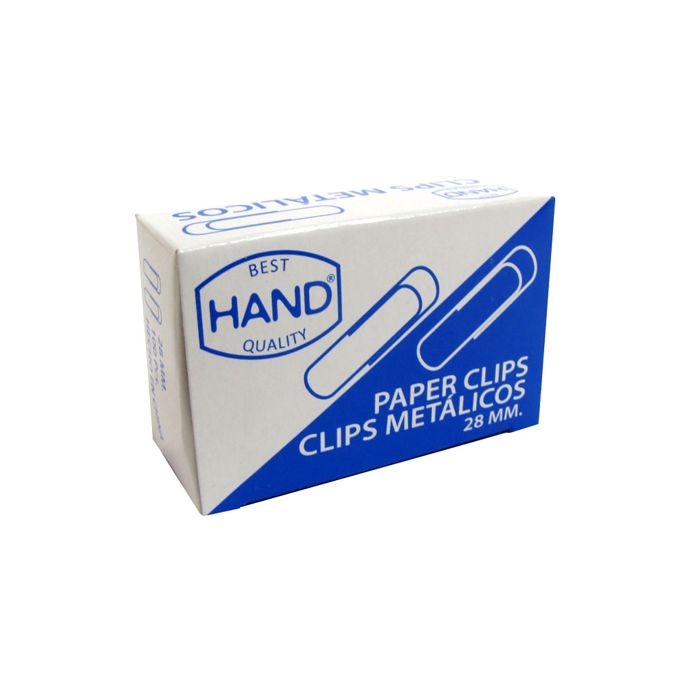 Clip metálicos 28 mm hand 100 u (10)