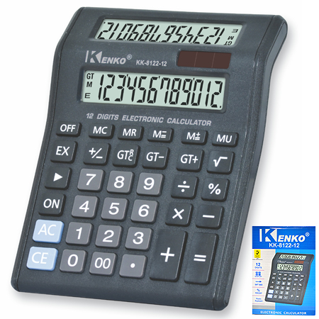 Calculadora doble visor grande 8122-12 Kenko
