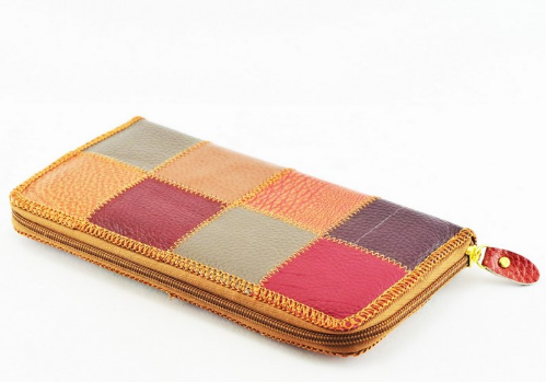 Billetera mujer cuerina retazos ra3262