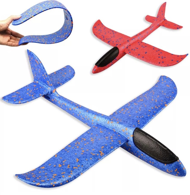 Avión de Plumavit Colores (120)