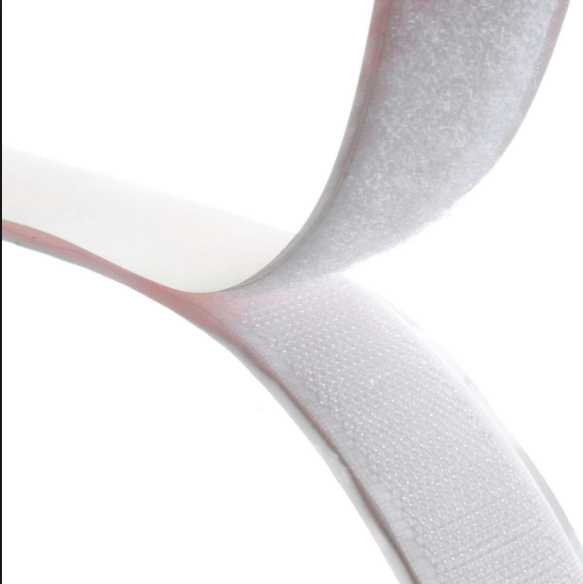 Velcro blanco autoadhesivo 20 mm (1/2 metro)