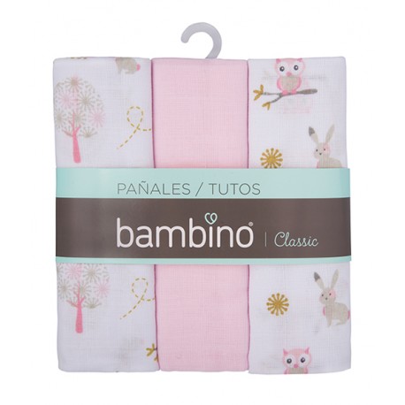 Pañales tuto diseños niña 3u Bambino