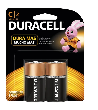 Pila C duracell Alcalina pack 2 unid (8)