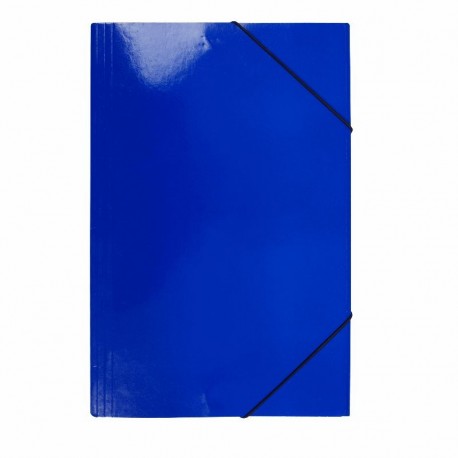Carpeta Oficio de cartón con elástico azul
