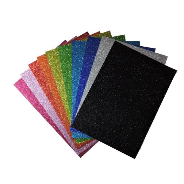 Carpeta goma eva glitter 10 u. nice ideal (100)
