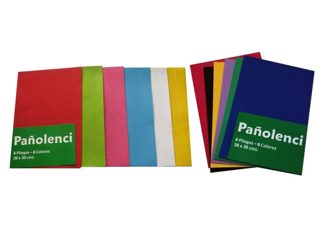 Carpeta pañolenci colores 6u.