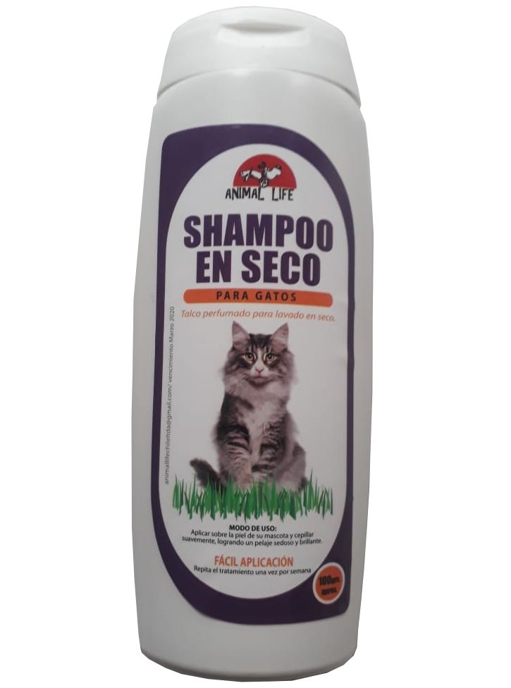 Shampoo en seco para gatos animal life 100g