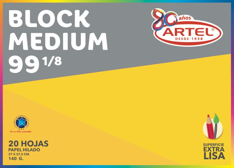 Block de dibujo Medium 99 1/8 Artel (15)