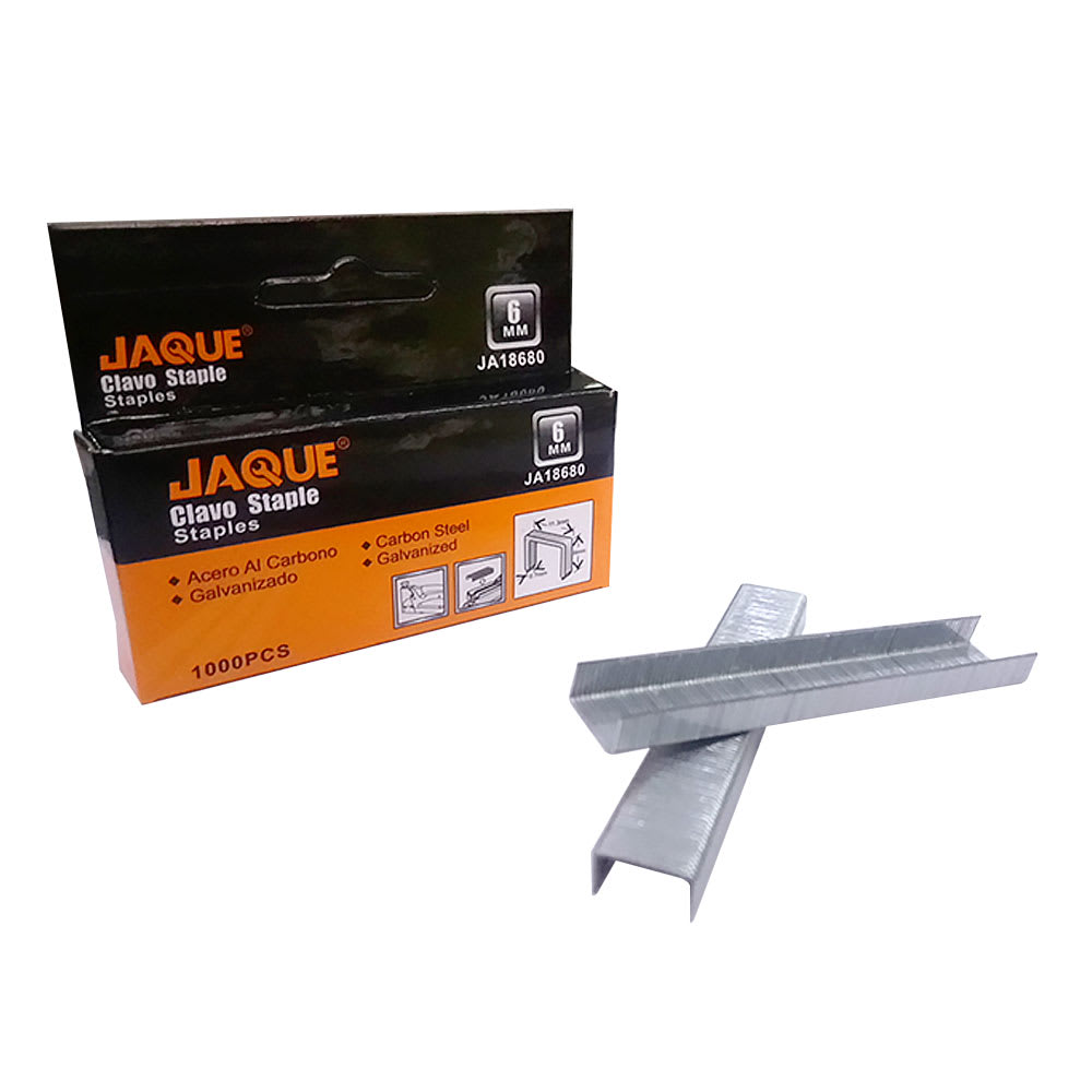 Grapas  6mm 1000 u Jaque