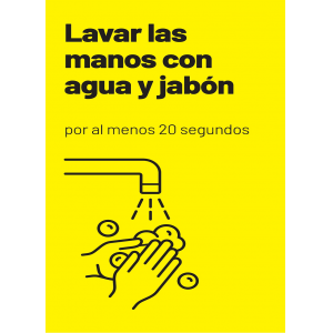 Señaletica mantener lavar las manos
