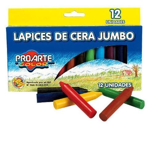 Lápices de cera jumbo x12 u Proarte (10)