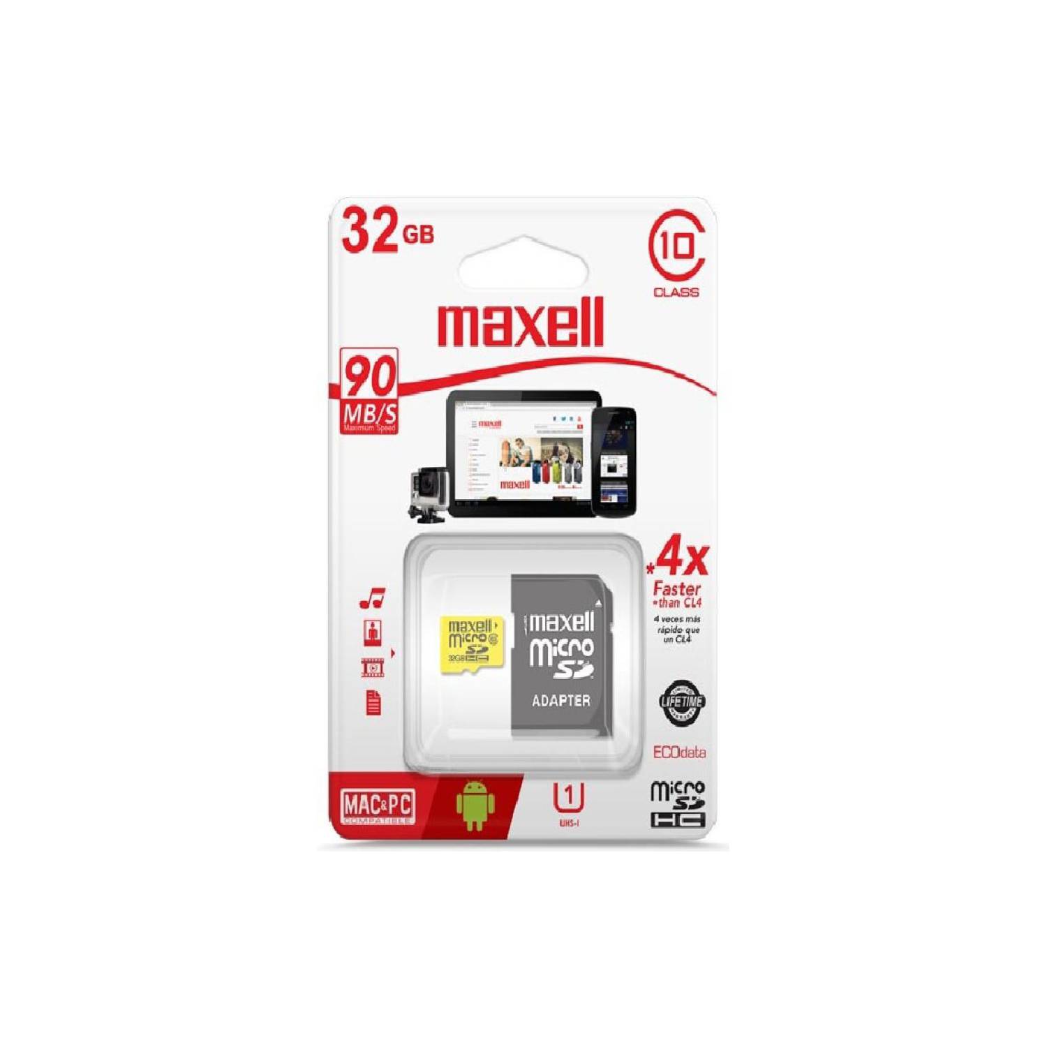 Memoria micro sd maxell 32gb class 10 (10)