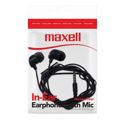 Audifonos Maxell con micrófono negro (25)