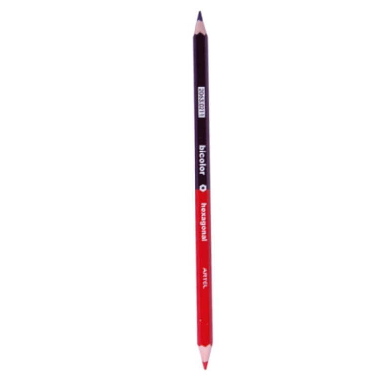 Lápiz bicolor rojo/azul delgado artel (50)