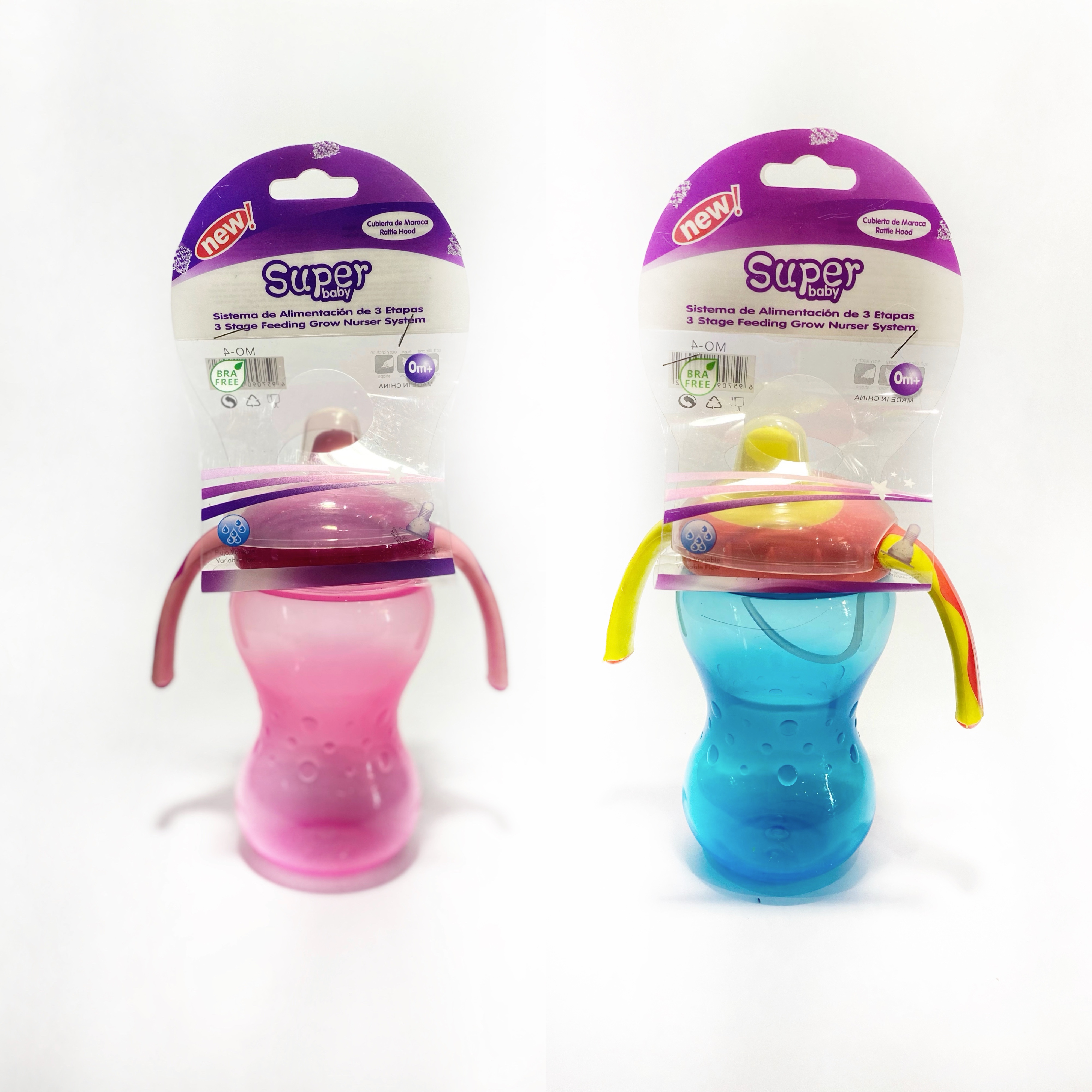 Vaso con asas antiderrame colores