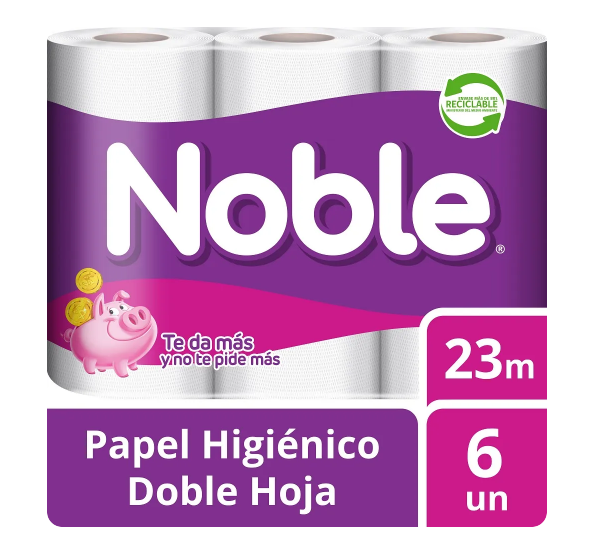 Papel higiénico Noble x6 D/H 23m (8)