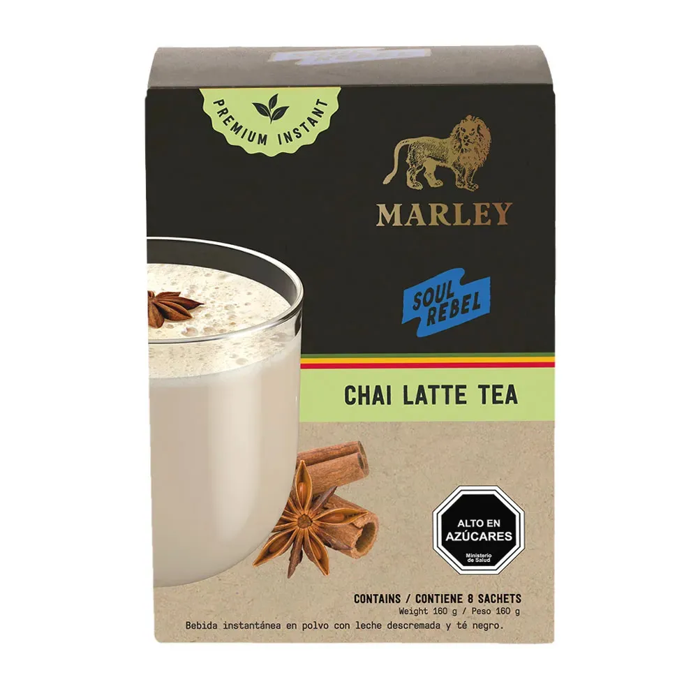 Café caja sabor chai latte tea Marley Coffe 160 g (24)