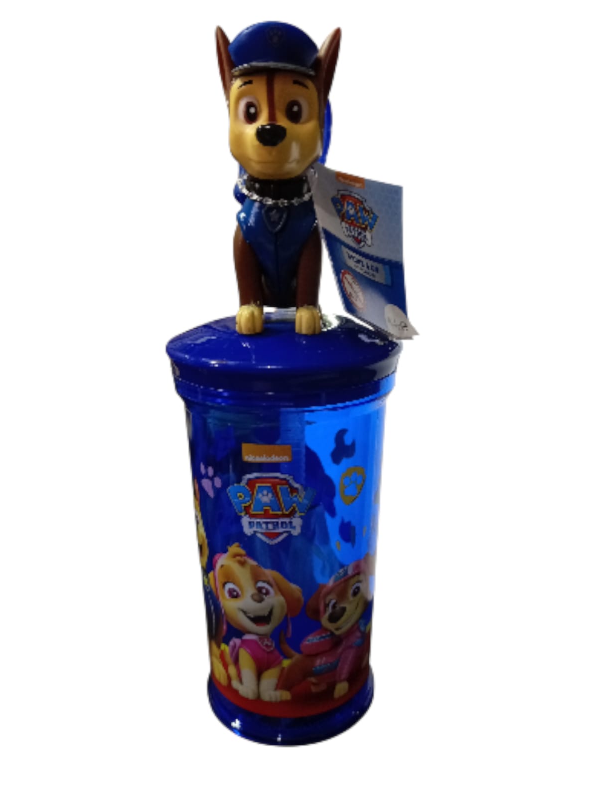 Vaso con bombilla Pow Patrol