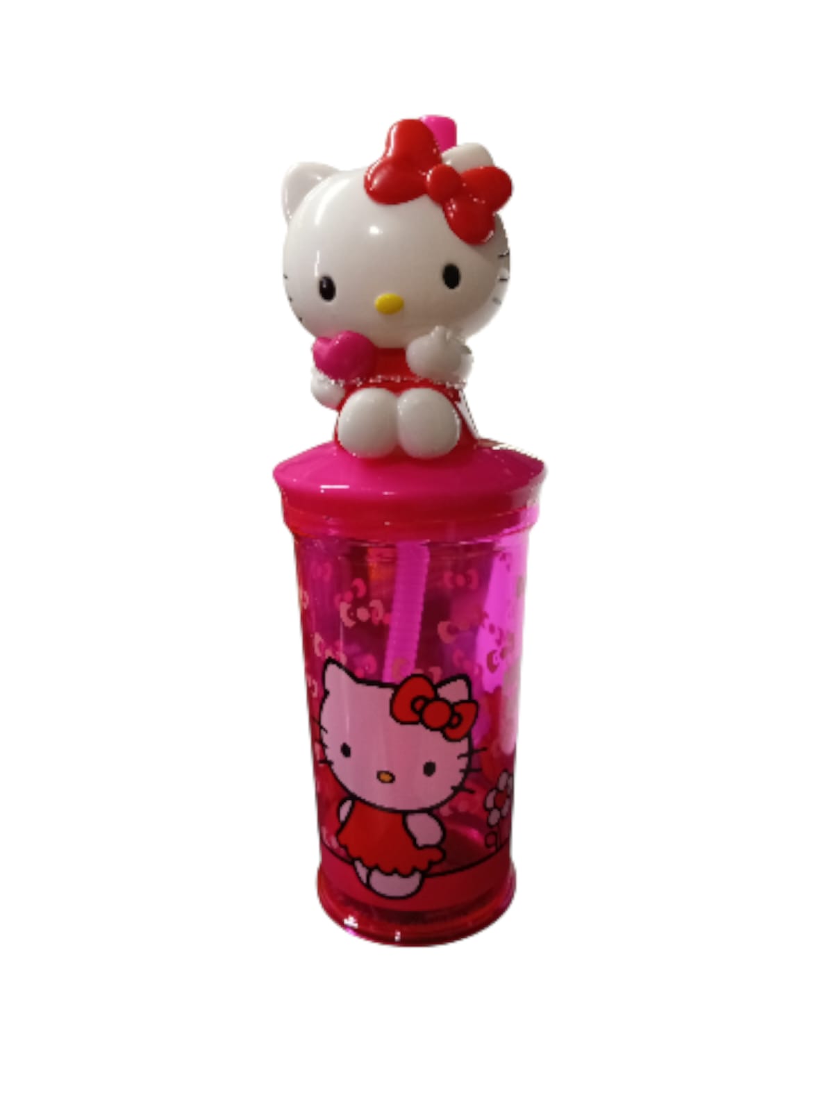 Vaso con bombilla diseños hellow kitty