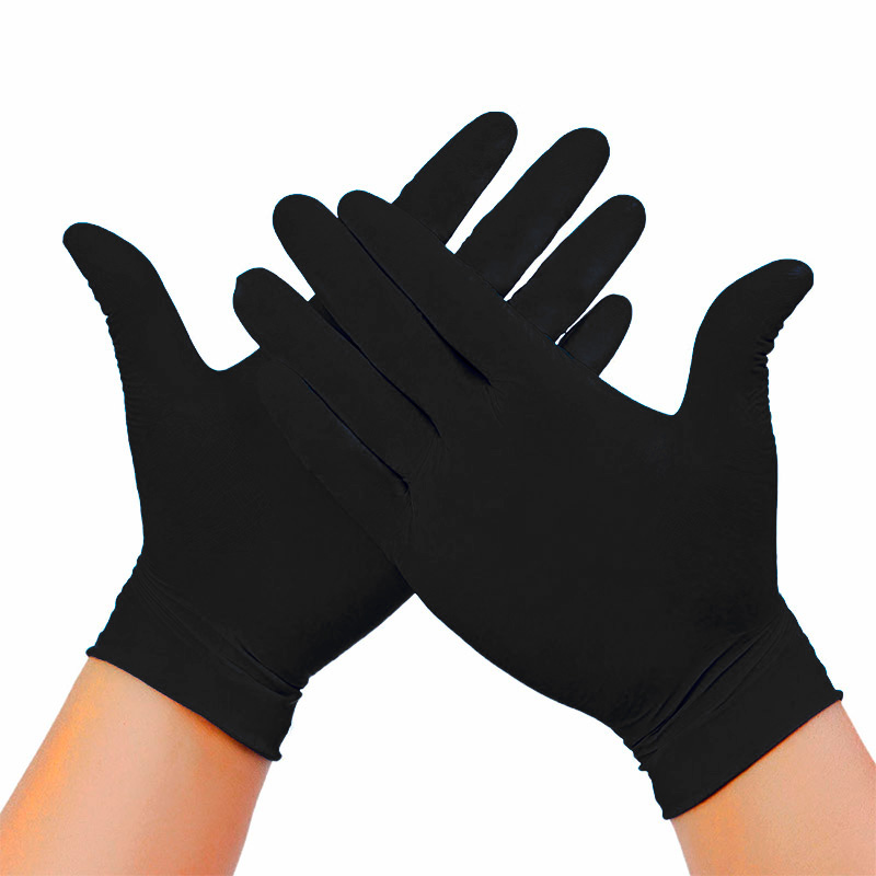 Caja de guantes nitrilo Negro talla M 100 u.(10)
