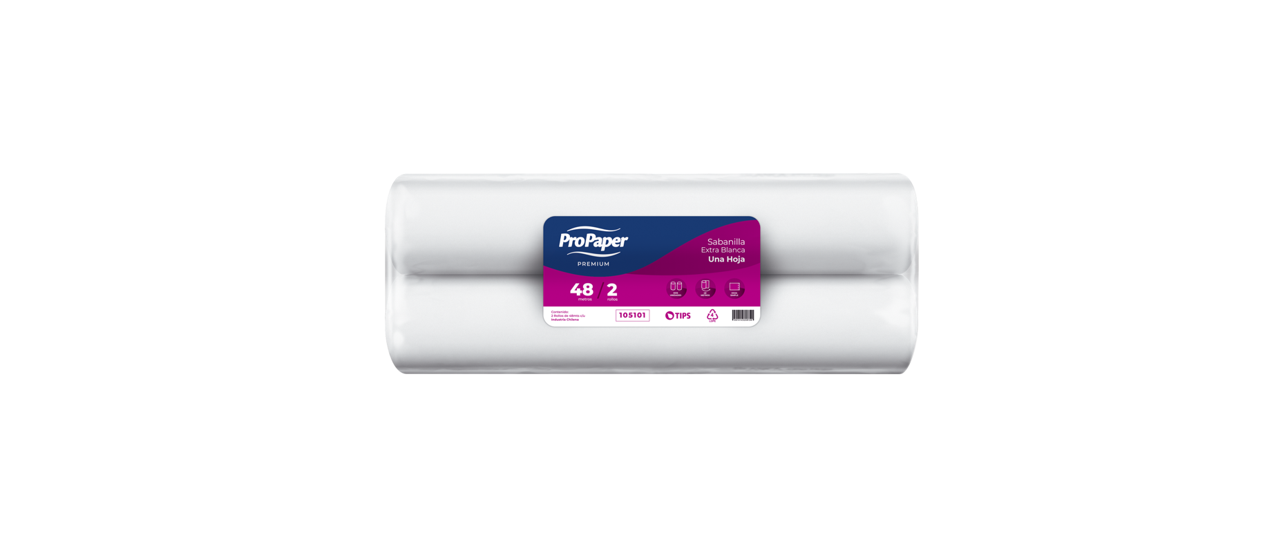 Sabanilla Prepicada Extra blanca Propaper 48 mts 2 unidades
